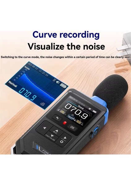 Fnirsi FDM02 Dijital Gürültü Ölçer Ses Seviyesi Ölçer El Taşına Alınan Db Metre 30-130DB Ses Ölçüm Enstrümanı 1500MAH Pil (Yurt Dışından) fiyatları