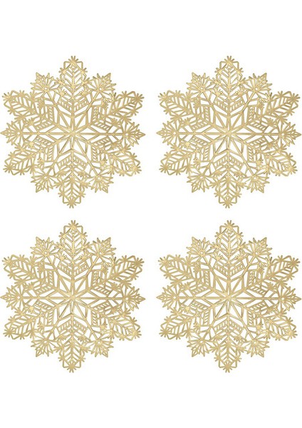 Kar Tanesi Placemats Dekorasyonları Kırmızı Kar Tanesi Tablematlar Mutfak Masa Paspasları Noel Tatili Düğün Dekoratif B (Yurt Dışından)