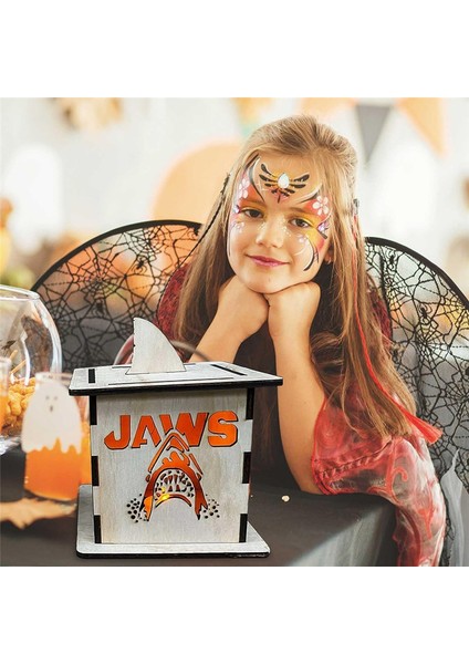 El Yapımı Cadılar Bayramı Fener Dekorasyonları, LED Mum ile Ahşap Korku Fener Lambası, Komik Dekoratif Işıklar E Tarzı (Yurt Dışından) fiyatları