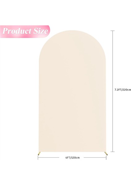 7.2ft Düğün Kemeri Kapak Uygun Düğün Kemeri Stand Doğum Günü Partisi Ziyafet Dekorasyonu Krem-Beyaz (Yurt Dışından) fiyatları