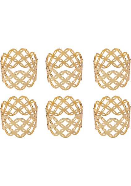 Peçete Yüzük Toplama Dekoratif Kumaş Peçeteleri Için 6 Pcs Seti Peçete Tutucu Mutfak Dekoru ve Düğün Süslemeleri C (Yurt Dışından)