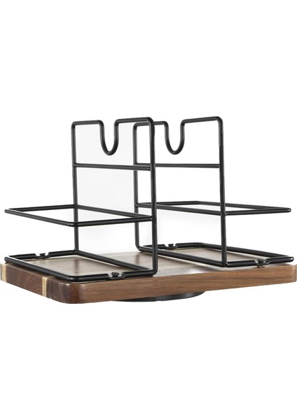 Masa Için Peçete Tutucu, Tuz ve Karabiberle Dönen Metal Peçete Tutucusu, Döner Ayakta Duran Peçete Dağıtıcısı (Yurt Dışından)