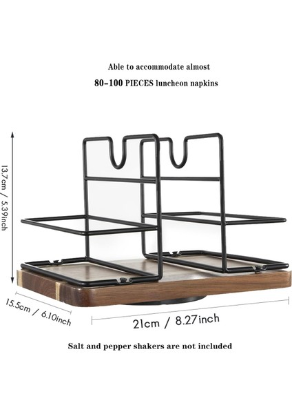 Masa Için Peçete Tutucu, Tuz ve Karabiberle Dönen Metal Peçete Tutucusu, Döner Ayakta Duran Peçete Dağıtıcısı (Yurt Dışından) modelleri
