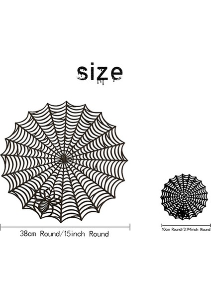 12PCS 15 Inç Cadılar Bayramı Örümcek Web Placemats 3.94 Inç Fincan Mat Cadılar Bayramı Placemats Örümcek Web Masası Paspasları (Yurt Dışından) modelleri