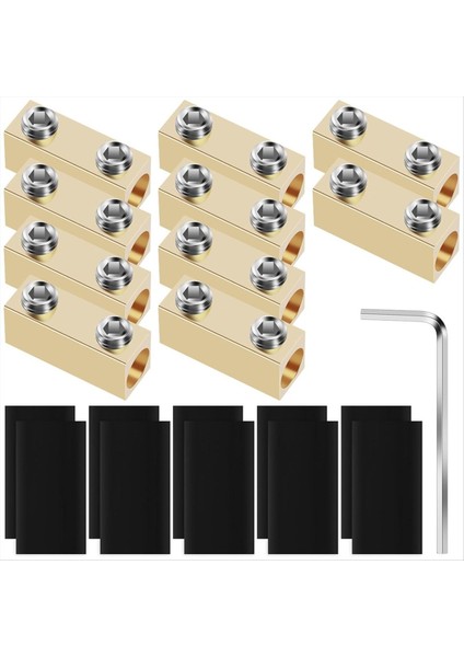 10 Adet Tel Konektör Somun Kiti 60A Bakır E Kablolama Konnektörü Su Geçirmez Devre Tel Bağlama Terminali (Yurt Dışından)