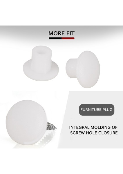 100 Adet Ev Mobilya Dekor 5 mm Beyaz Plastik Delik Delme Kapağı (Yurt Dışından) fırsatları