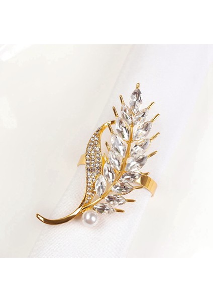 6pcs Hotel Peçeteli Yüzük Peçete Tutucu Buğday Kulakları Peçete Tokası Noel Düğün Partisi Kristal Peçete Dairesi Masa Dekoru (Yurt Dışından) indirimleri