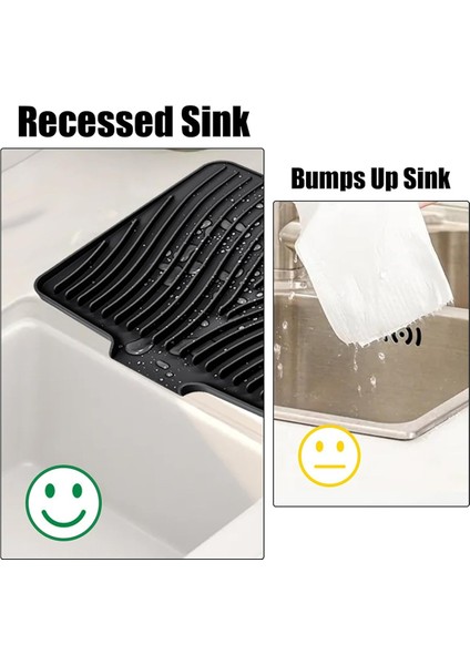 Mutfak Tezgahı Için Silikon Bulaşık Kurutma Paspası, Bulaşık Kurutma Pedi, Yerleşik Tahliye Kurutma Paspaslı Kaymaz Drenaj Pedi (Yurt Dışından) modelleri