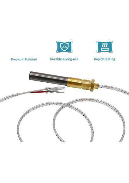 36IN 750MV Isı Glo Heatilator Için Termopil Uyum, 750 ℃ ​​millivolt Termokupl Şömine Parçaları Için Değiştirme Q313A, 3pcs (Yurt Dışından) modelleri