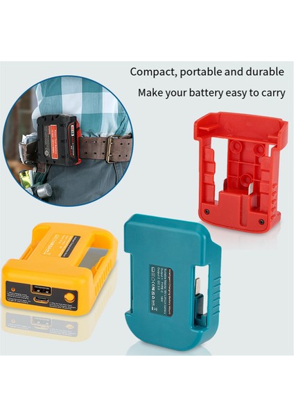 USB Type-C Pil Tutucu ile Dewalt 18V Li-Ion Için Uyumlu Taşınabilir Şarj Cihazı Adaptörü Hızlı Şarj (Yurt Dışından) fiyatları