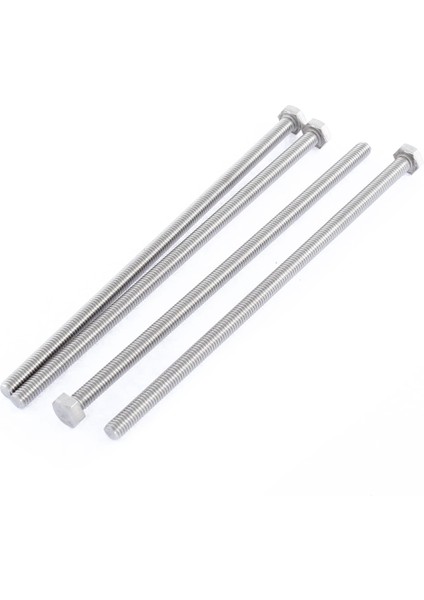 M6 x 150MM Tamamen Dişli Paslanmaz Çelik Altıgen Vidalı Cıvata 4 Adet (Yurt Dışından)