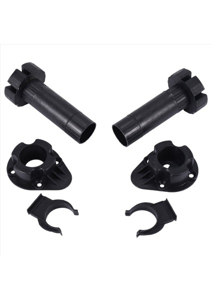 2x Plastik Ayarlanabilir Yükseklik Mutfak Dolap Kaveri Ayak Bacak Çifti Siyah (Yurt Dışından)