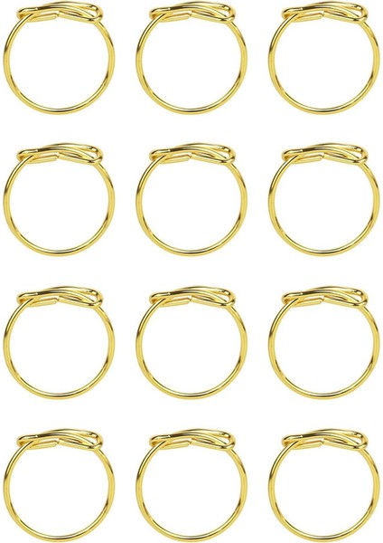 Peçete Yüzük Seti 12, Metal Serviette Halkası, Altın Peçete Tutucu Yüzükleri, Masa Dekoru Için Noel Peçete Yüzükleri (Yurt Dışından)