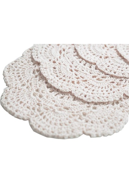 4pcs 8.6 Inç Doilies Tığ Işi Yuvarlak Dantel Doily El Yapımı Placemats Pamuk Tığ Işi Bardak Altlıkları (Bej) (Yurt Dışından) fiyatları