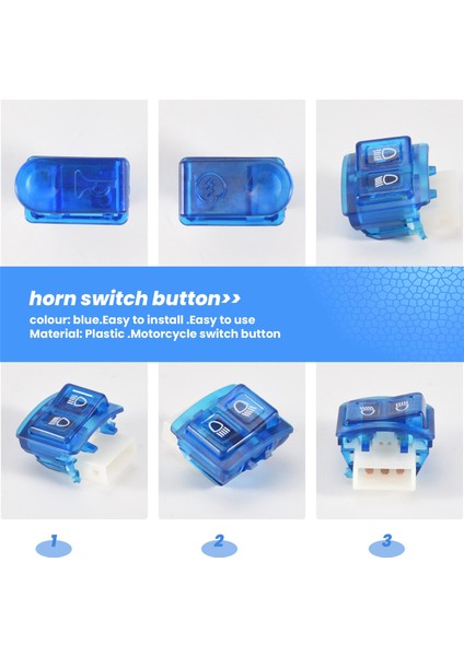 Motosiklet Korna Anahtarı Dönüş Sinyal Anahtarı Düğmesi Honda Dio Zx AF27 AF28 AF34 AF35 Mavi (Yurt Dışından) fırsatları