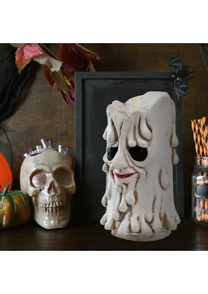 2pcs Cadılar Bayramı Alevsiz Mumlar Lamba Korku Ürkütücü Hayalet Hayalet Alev Almaz Mum Cadılar Bayramı Kapalı ve Dış Mekan Dekorasyon (Yurt Dışından) modelleri