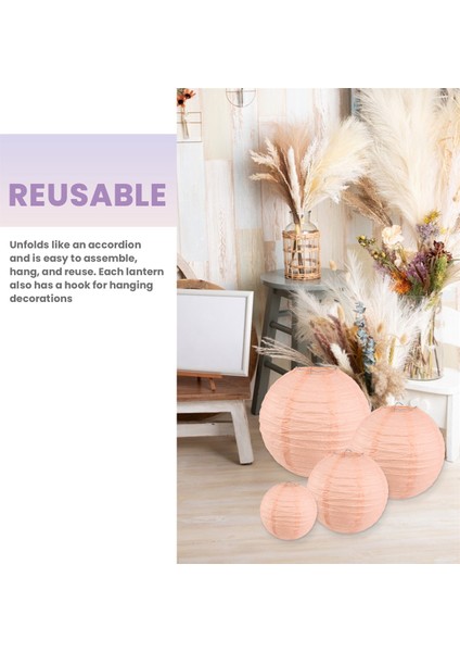 20 Adet 6 Inç-12 Inç Şeftali Kağıt Fener Çin Çeşitli Boyutlar Düğün Partisi Açık Kapalı Asılı Dekor (Yurt Dışından) fırsatları