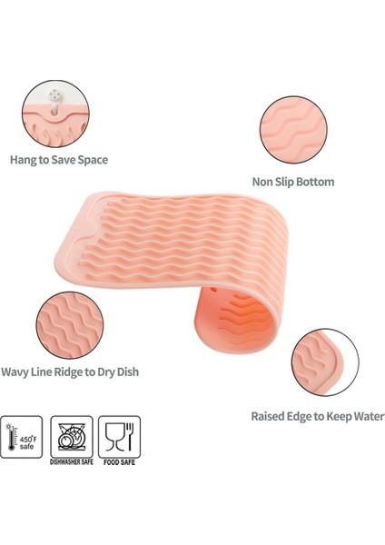 Çoklu Kullanım Için Çanak Kurutma Mat, Kolay Temiz, Çevre Dostu, Isıya Dayanıklı Silikon Paspas Mutfak Sayacı Pembe-A (Yurt Dışından) fırsatları