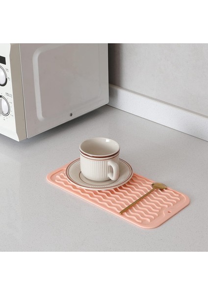 Çoklu Kullanım Için Çanak Kurutma Mat, Kolay Temiz, Çevre Dostu, Isıya Dayanıklı Silikon Paspas Mutfak Sayacı Pembe-A (Yurt Dışından) indirimleri