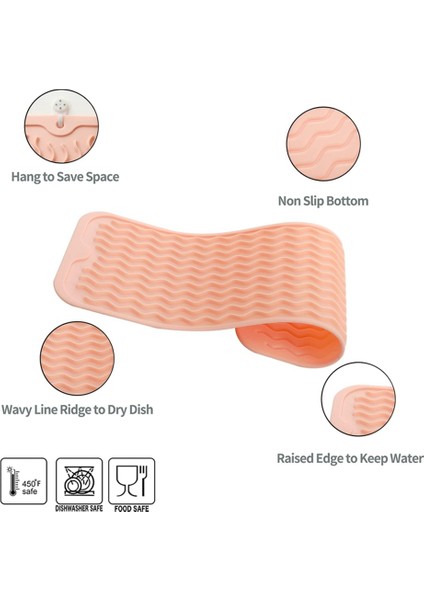 Çoklu Kullanım Için Çanak Kurutma Mat, Kolay Temiz, Çevre Dostu, Isıya Dayanıklı Silikon Paspas Mutfak Sayacı Pink-B (Yurt Dışından) modelleri