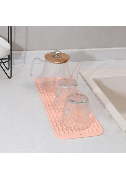 Çoklu Kullanım Için Çanak Kurutma Mat, Kolay Temiz, Çevre Dostu, Isıya Dayanıklı Silikon Paspas Mutfak Sayacı Pink-B (Yurt Dışından) fırsatları