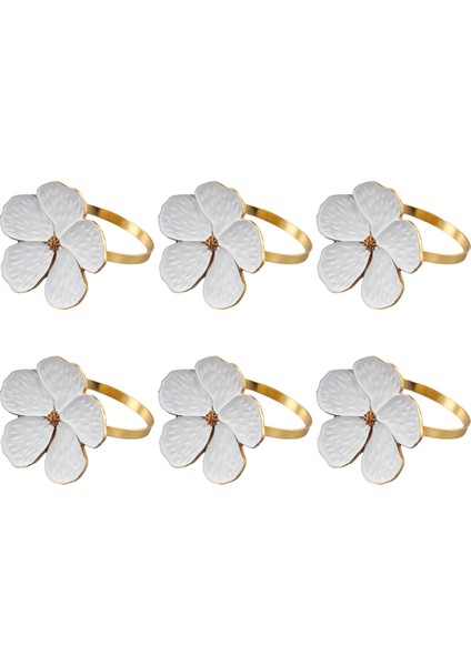 6 Adet Çiçek Peçete Tokası Peçete Yüzüğü, Düğün, Festival, Ziyafet, Günlük Parti Dekorasyonu Için Kullanılan Peçete Yüzüğü (Yurt Dışından) modelleri