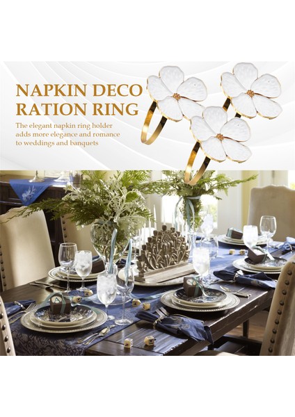 6 Adet Çiçek Peçete Tokası Peçete Yüzüğü, Düğün, Festival, Ziyafet, Günlük Parti Dekorasyonu Için Kullanılan Peçete Yüzüğü (Yurt Dışından) indirimleri