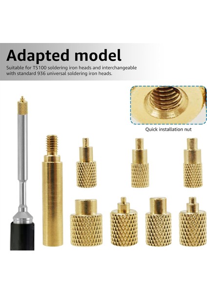 Isı Set Ekleme Aracı M2/m3/m4/m5/m6/m7/m8 Isı Seti Ekleme Uç Kit TS100 Pirinç Lehimleme Demir Uç Seti (Yurt Dışından) modelleri