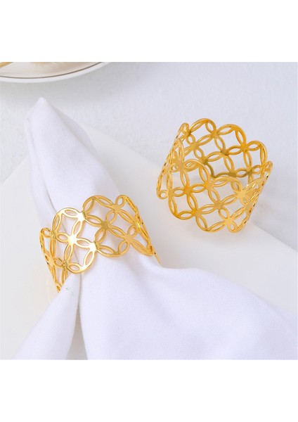 Peçete Yüzük Toplama Dekoratif Kumaş Peçeteleri Için 6 Pcs Seti Peçete Tutucu Mutfak Dekoru ve Düğün Süslemeleri C (Yurt Dışından) modelleri