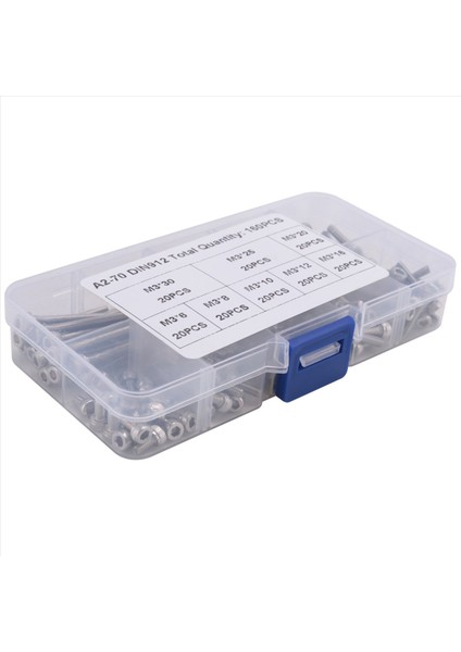 160 Altıgen Kafa Vidaları 304 Paslanmaz Çelik Metrik Iplik Dahili Altıgen M3 x 6 8 10 12 16 20 25 30 mm (Yurt Dışından)