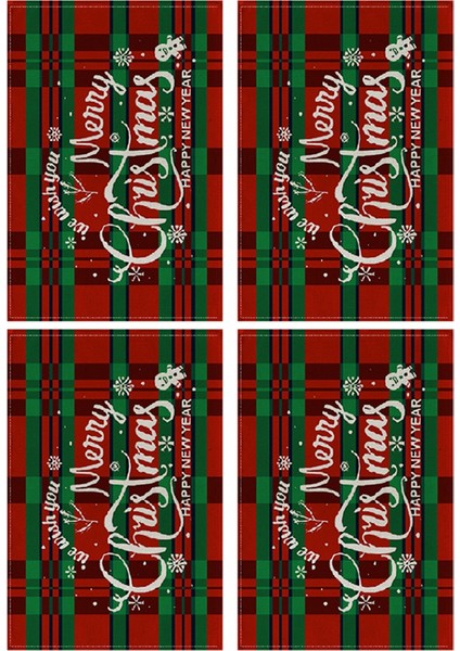 Noel Placemats, Noel Isıya Dayanıklı Placemats Yemek Masası, Pamuk Keten Slip Olmayan Yer Paspasları Tatil Için (Yurt Dışından) fiyatları