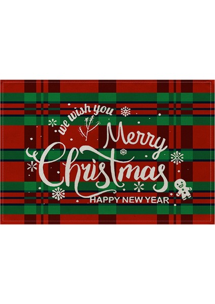 Noel Placemats, Noel Isıya Dayanıklı Placemats Yemek Masası, Pamuk Keten Slip Olmayan Yer Paspasları Tatil Için (Yurt Dışından) indirimleri