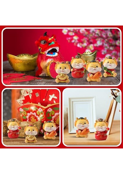 Çin Yeni Yılı Dekorasyonları 2024 Minyatür Ejderha Figürleri Ejderha Zodyak Süsleri Yılbaşı Yeni Yıl Ejderha Figürleri (Yurt Dışından) fırsatları