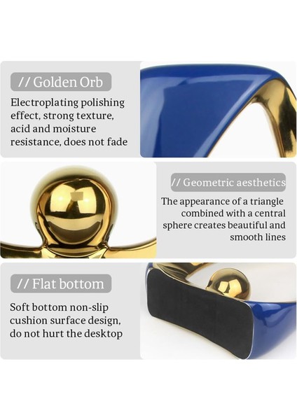 Ev Dekoru Modern Heykel, Geometrik Seramik Heykel Masa Securasyonları Oturma Odası Merkezi Entryway Dekor C (Yurt Dışından) modelleri