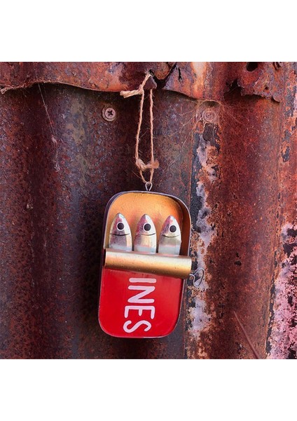 Sardunes Teneke Tuhaf Asılı Süs, Ilginç Küçük Bir Parça, Komik Balıkçı Süsleri, Sardalya Konserve Balık Deniz Ürünleri C (Yurt Dışından)