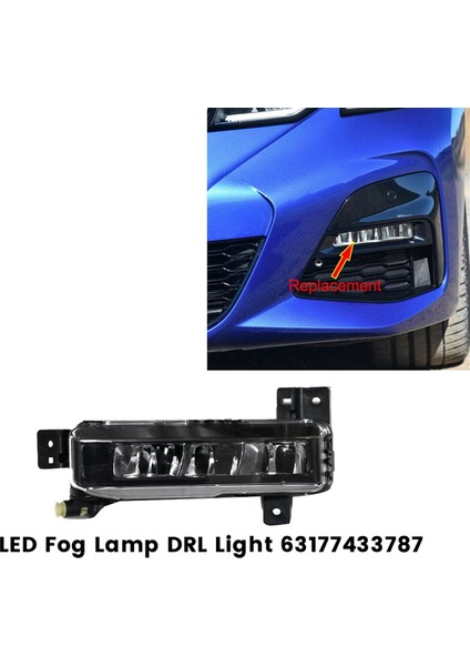Sol Taraf Ön Tampon LED Sis Lambası Drl Lıght 63177433787 Bmw F44 G20 G21 G28 2018-2022 Gündüz Koşu Lambası (Yurt Dışından) modelleri