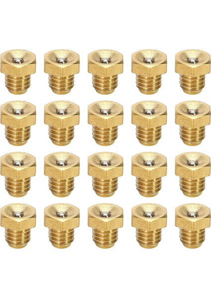 20PCS M6X1MM Metrik Erkek Iplik Flüzın Düz Gres Zerk Mipple Aksesuarları Makine Tezgahı Aksesuarları Yağlama (Yurt Dışından)