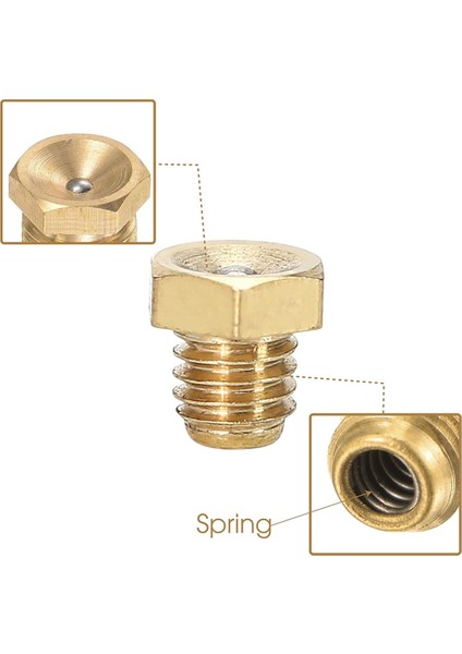 20PCS M6X1MM Metrik Erkek Iplik Flüzın Düz Gres Zerk Mipple Aksesuarları Makine Tezgahı Aksesuarları Yağlama (Yurt Dışından) modelleri