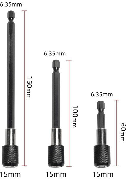 2 Set Hexagon Hızlı Serbest Bırakma Kendi Kilitli Uzatma Çubuk Drill Driver Tornavida Aracı (Yurt Dışından) fırsatları