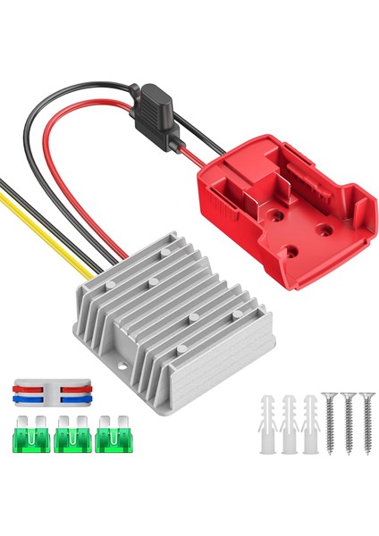 18V - 12V Milwaukee M18 Güç Tekerlekleri Için Dönüştürücü Pil Adaptörü, Dc 12V 20A 240W Buck Dönüştürücü Regülatör (Yurt Dışından)