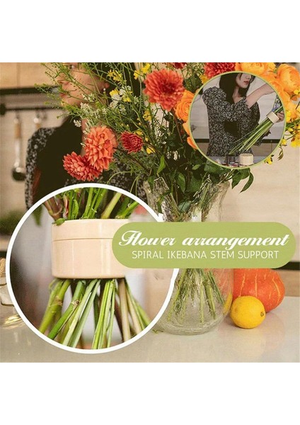 Spiral Ikebana Kök Tutucu, Buket Twister, Su Geçirmez Spiral Ikebana Kök Tutucu Çiçekler (Sarı) (Yurt Dışından) fiyatları