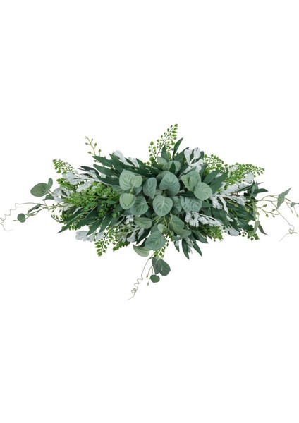 Yeşillik Swag Yapay Ön Kapı Çelenk Asılı Okaliptüs, Çelenk Için Çelenk Ev Penceresi Duvar Düğün Kemer Dekor (Yurt Dışından)