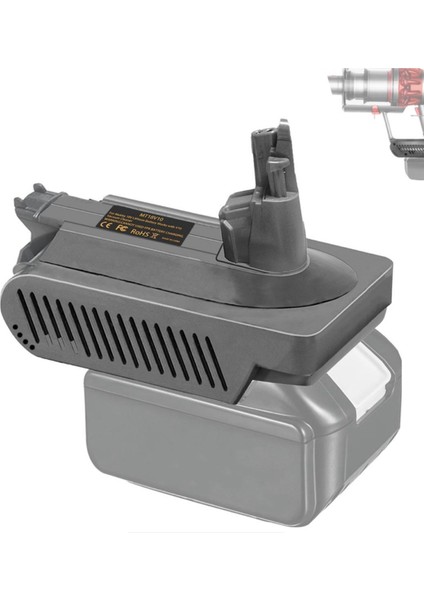 Makita Için Pil Adaptörü 18V Li-Ion Pil Dyson V10 Vakum Süpürgesine Dönüştürücü MT18V10 (Yurt Dışından)
