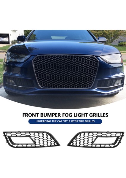Siyah Ön Tampon Sis Lambası Kapağı Petek Izgarası Audi A4 B8.5 Standart Baskı 2013-2016 (Yurt Dışından) fırsatları