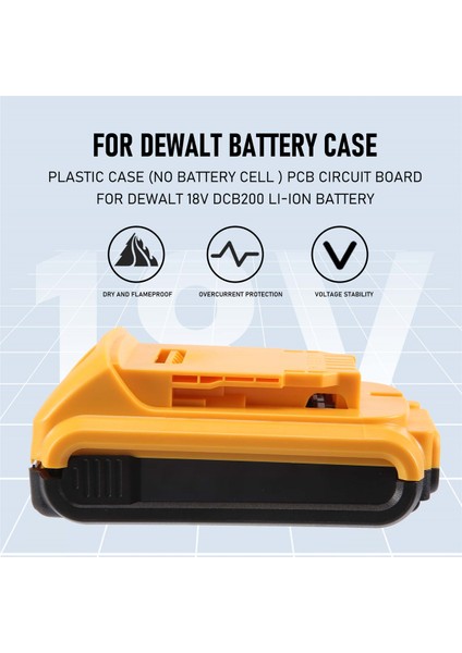 Dewalt 20V Için Pil Değiştirme Plastik Kılıf DCB201, DCB203, DCB204, DCB200 18V Lı-Ion Pil Kapak Parçaları 3A 4A 5A Için (Yurt Dışından) fırsatları
