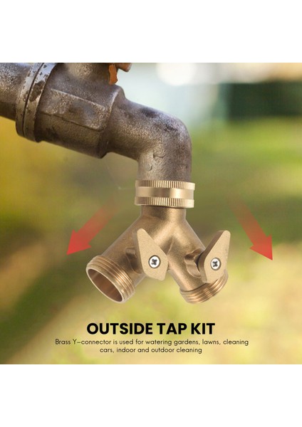 3/4 Inç 2 Yollu Hortum Ayırıcı Pirinç Y Valf Bahçe Musluk Konektörü 2 X3/4 Inç Pirinç Su Musluk Dış Musluk Kiti (Yurt Dışından) fiyatları