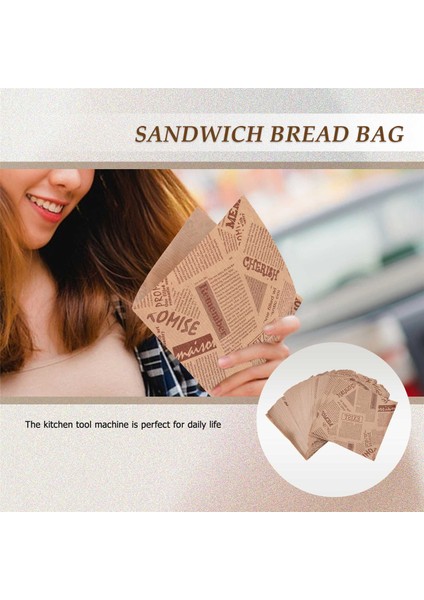 100PCS 12X12CM Sandviç Çörek Ekmek Torbası Bisküvi Çörek Kağıt Torbalar Yağlı Ekmek Zanaat Fırın Gıda Paketleme Kraft (Yurt Dışından) fiyatları