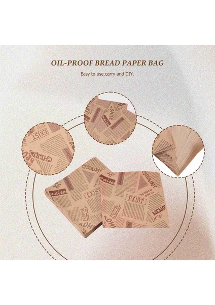 100PCS 12X12CM Sandviç Çörek Ekmek Torbası Bisküvi Çörek Kağıt Torbalar Yağlı Ekmek Zanaat Fırın Gıda Paketleme Kraft (Yurt Dışından) indirimleri