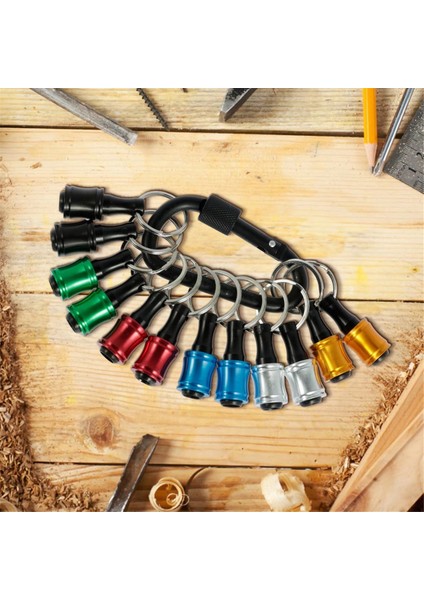 12PCS Matkap Bit Tutucu 1/4 Inç Hex Shank Matkap Bit Tutucu Matkap Bit Anahtarlık Taşınabilir Hızlı Değişim Matkap Bit (Yurt Dışından) fiyatları
