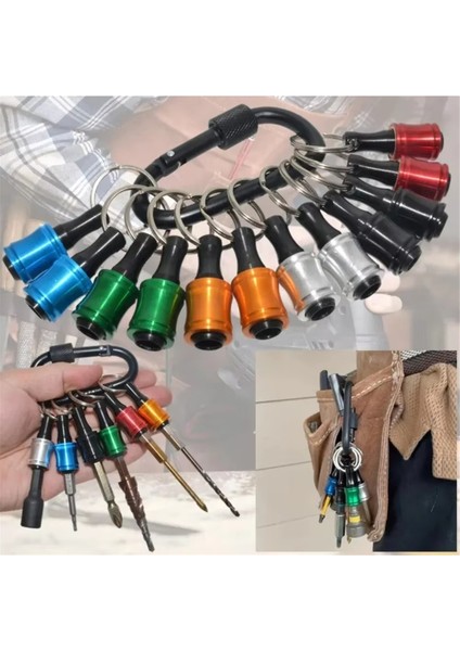 12PCS Matkap Bit Tutucu 1/4 Inç Hex Shank Matkap Bit Tutucu Matkap Bit Anahtarlık Taşınabilir Hızlı Değişim Matkap Bit (Yurt Dışından) indirimleri
